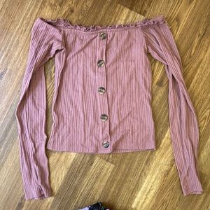 long sleeve off the shoulder